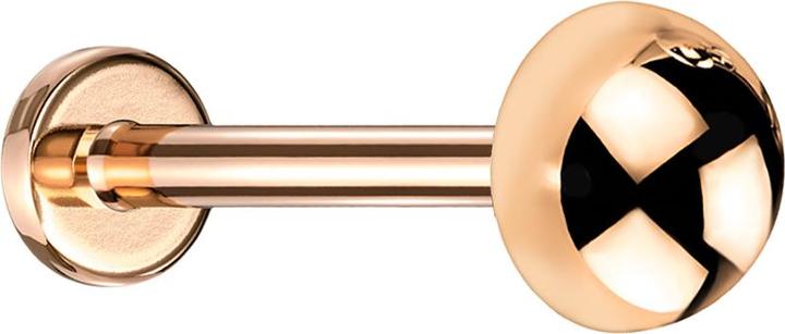 Immagine prodotto Star Piercing Micro Labret a filo interno con cupola in oro rosa (senza ottone, Titanio G23)