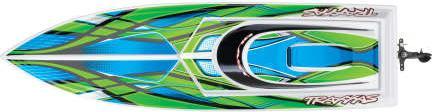 Actual product image Traxxas BATEAU BLAST 603mm EP RTR GREEN TQ 2.4GHz w/USB-C Charger & Battery