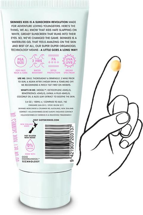 Produktbild Skinnies Barefoot Babe Kid SPF 50 (Sonnengel, SPF 50+, 100 ml, 114 g)
