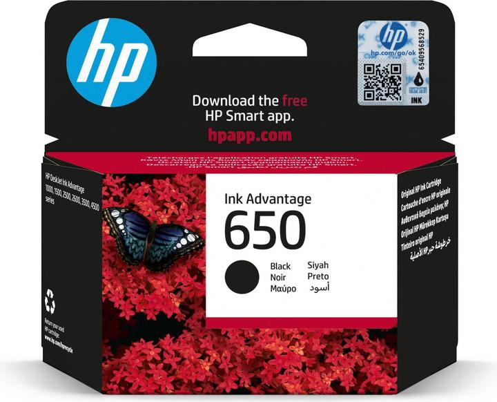 Image du produit HP 650 - Noir - Original - Ink Advantage - Cartouche d'encre (CF)