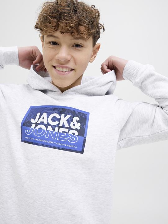 Produktbild Jack & Jones Jcologan Ss24 Print Sweat Hood Sn Jnr (140)