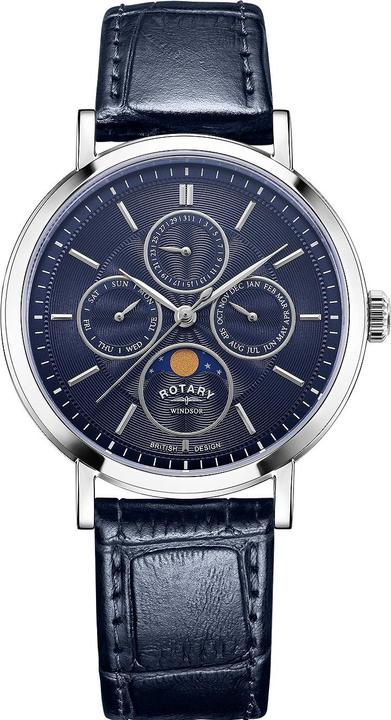 Image du produit Rotary GS05425/05 Windsor Phase de lune unisexe 38mm 5ATM (Montre analogique, 38 mm)