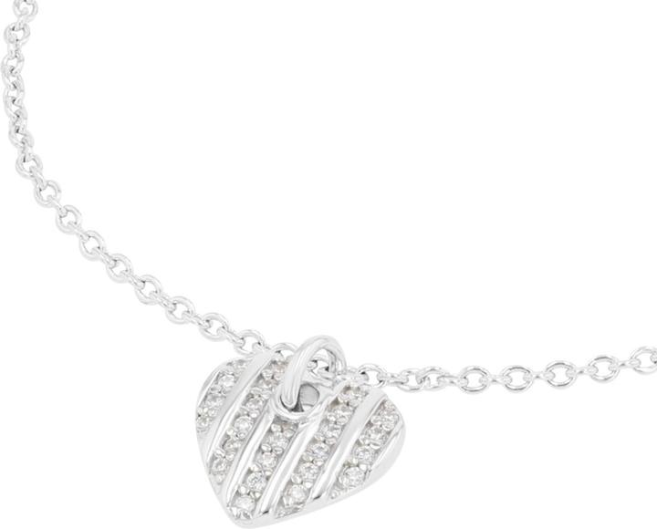 Actual product image S.Oliver Bracelet for ladies, 925 Sterling silver, zirconia synth. | heart (20 cm, Silver 925)