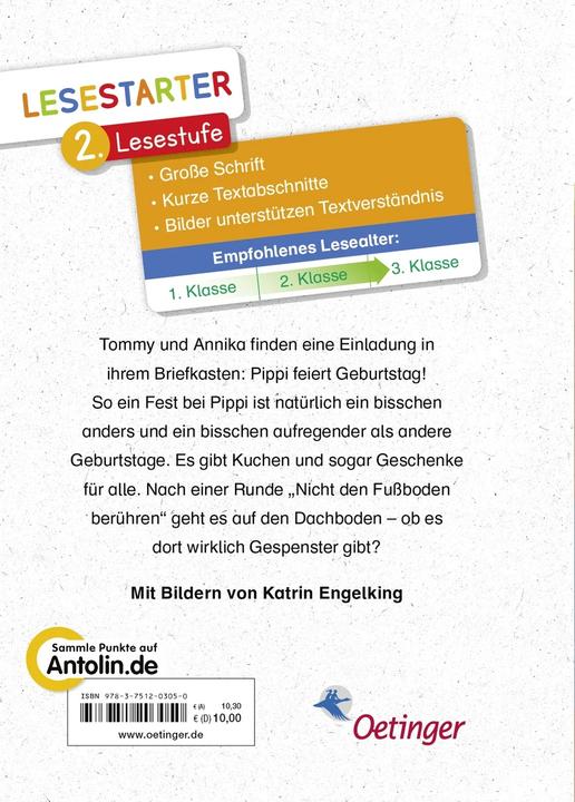 Image du produit Pippi feiert Geburtstag (Allemand, Astrid Lindgren, Katrin Angel King, 2022)