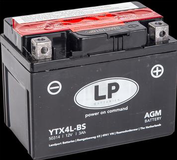 Immagine prodotto Landport Batteria moto AGM YTX4L-BS 12V 3Ah/10h (12 V, 3 Ah)