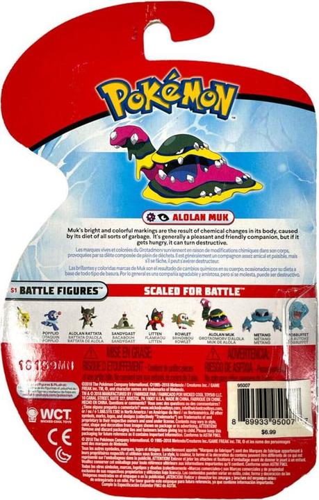 Image du produit Jazwares Pokémon figurine Battle Figure Alolan Grotadmorv 5 cm