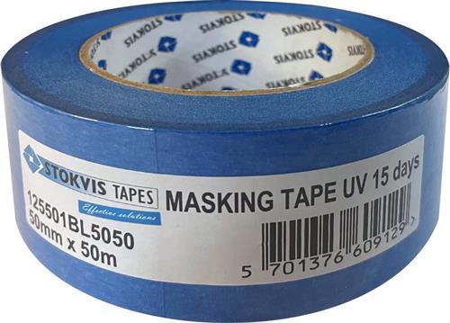 Stokvis Tapes Outer masking tape UV blue 50mm x 50m