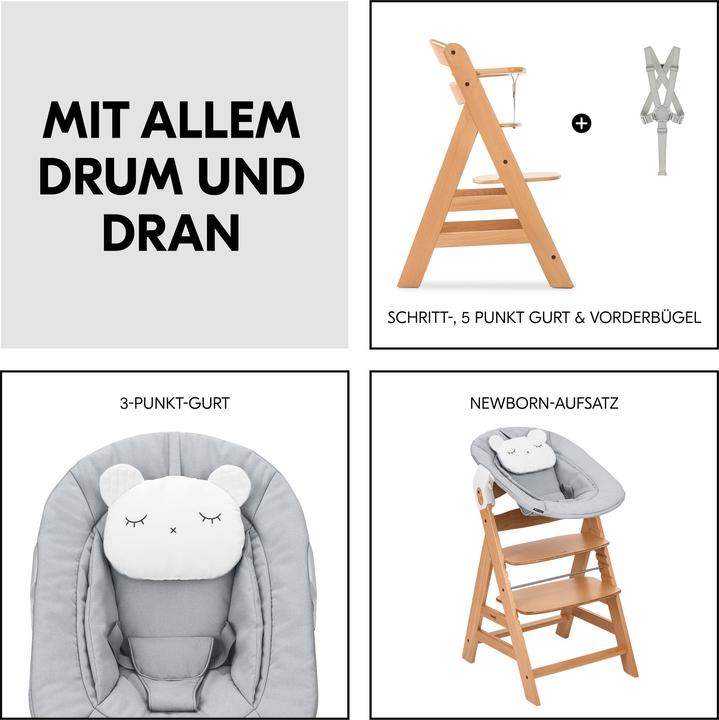 Produktbild Hauck Alpha Newborn Set Pre Nature Grey (Hochstuhl)