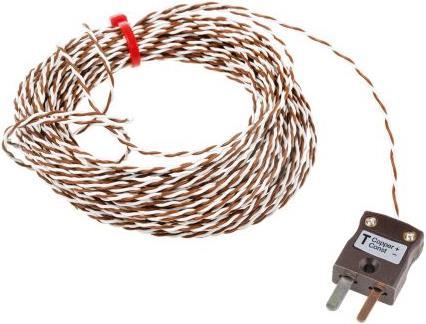Actual product image Rs Pro Type T IEC 1/0.2mm Thermocouple+Plug 10m