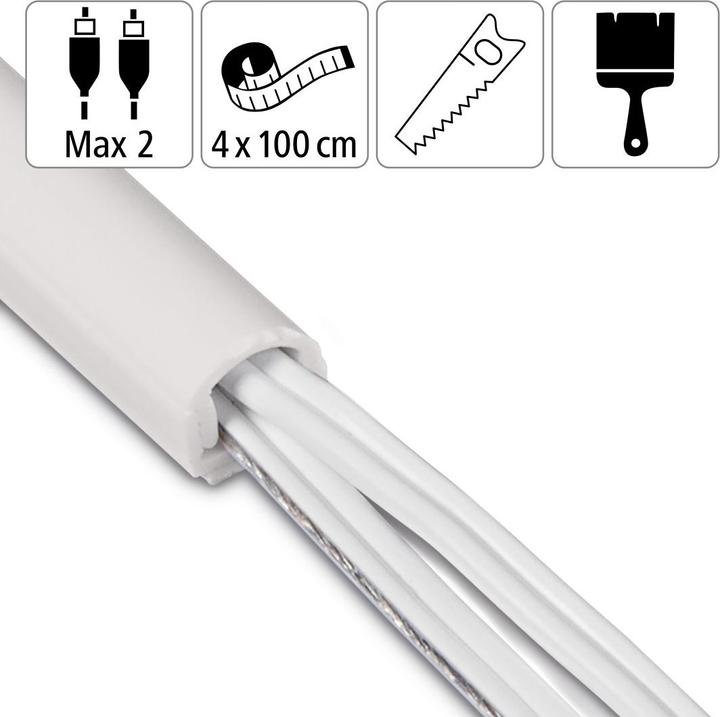 Immagine prodotto Hama Canalina per cavi in PVC, semicircolare (Tubazione, 100 cm)