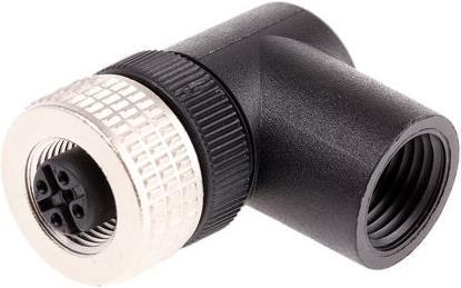 Actual product image TE Sensors Connector M12 5Pin Steel Ring Elbowed