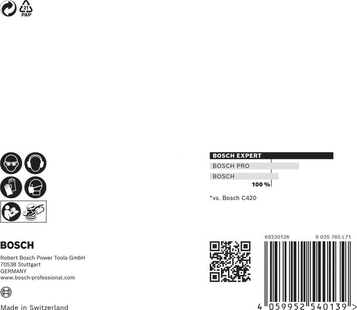 Produktbild Bosch Professional Zubehör EXPERT M480 Schleifnetz für Exzenterschleifer, 125 mm, G 180, 5 Stück (180)