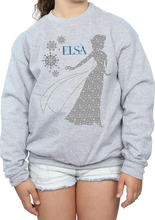 Actual product image Disney Girls Frozen Elsa Christmas Silhouette Sweatshirt (152, 158)