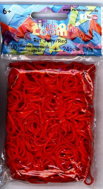 Image du produit Rainbow Loom Élastiques rouge jelly (24 pcs)