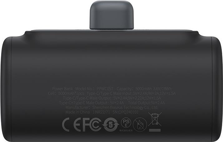 Actual product image Baseus Compact Series Fast Charging USB-C Powerbank 20W (5000 mAh, 20 W, 18 Wh)
