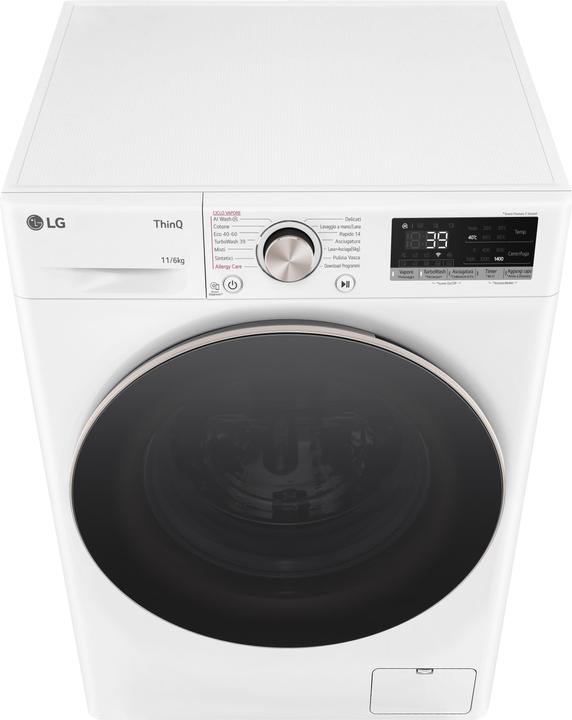 Image du produit LG D4R7011TSWG Laveuse-sécheuse Installation gratuite Chargement frontal Noir, Blanc D