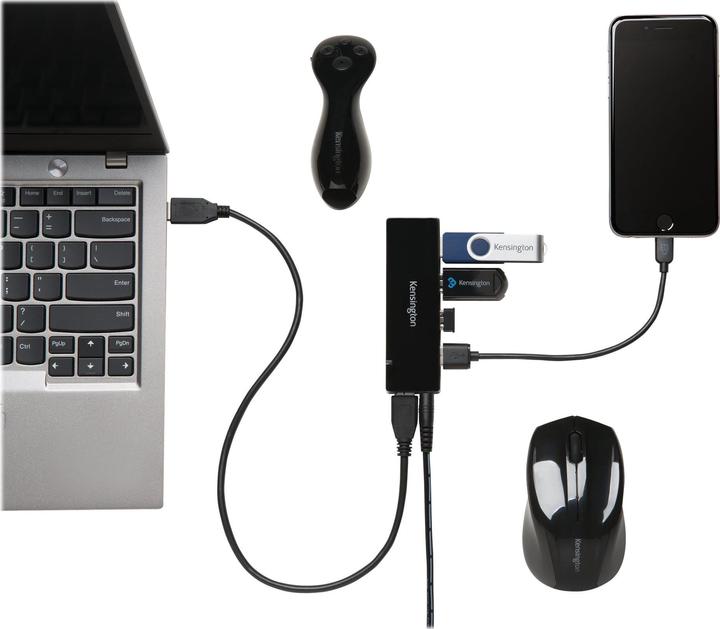 Image du produit Kensington USB 3.0 4 Port Hub (USB-A, 4 Ports)
