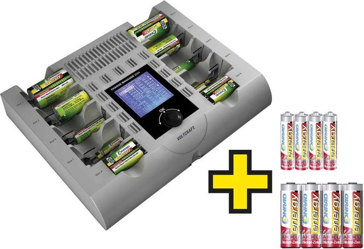 Produktbild Voltcraft Charge Manager 2024 (AAA, C, D, 9V Block, AA, Ladegerät inkl. Akku)
