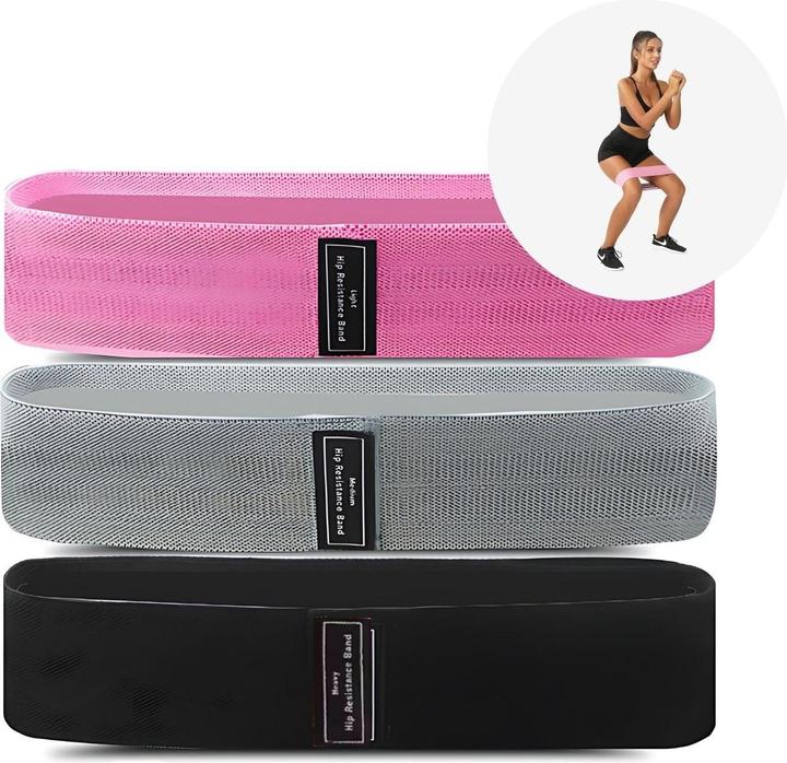 Hermex Hip Resistance Band Booty Band Glute Band Fitness Band Training Band (0.37 m, Easy)