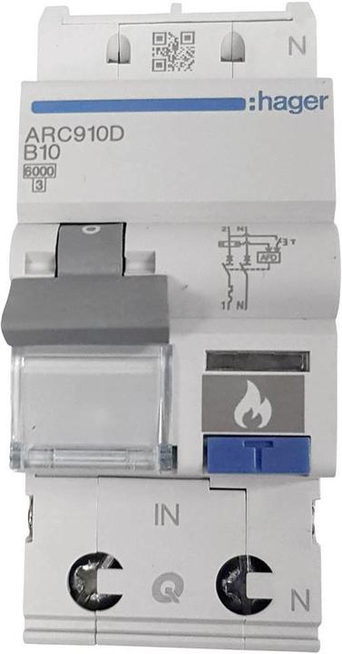 Produktbild Hager FehlerlichtbogenSchutzeinrichtung AFDD LSSchalter PN 6kA C0A 2M