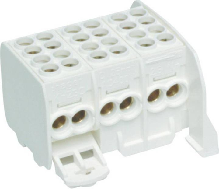 Actual product image Hager 3P White Terminal Block