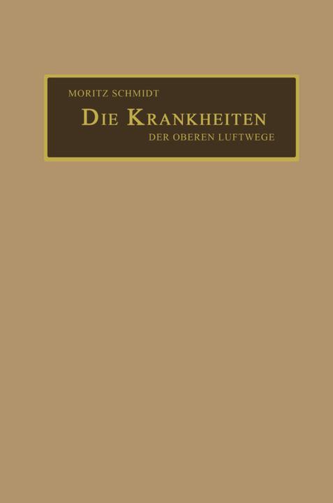 Produktbild Die Krankheiten der oberen Luftwege, 2 Tle. (Moritz Schmidt)