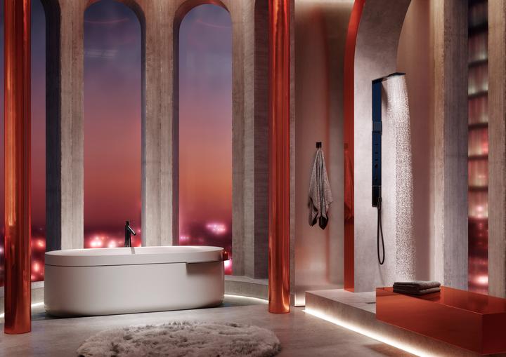 Actual product image hansgrohe AXOR Suite bathtub, freestanding, 1900x850x630mm, SolidSurface, 2 persons, 190 liters (190 l, 200 cm, 90 cm)