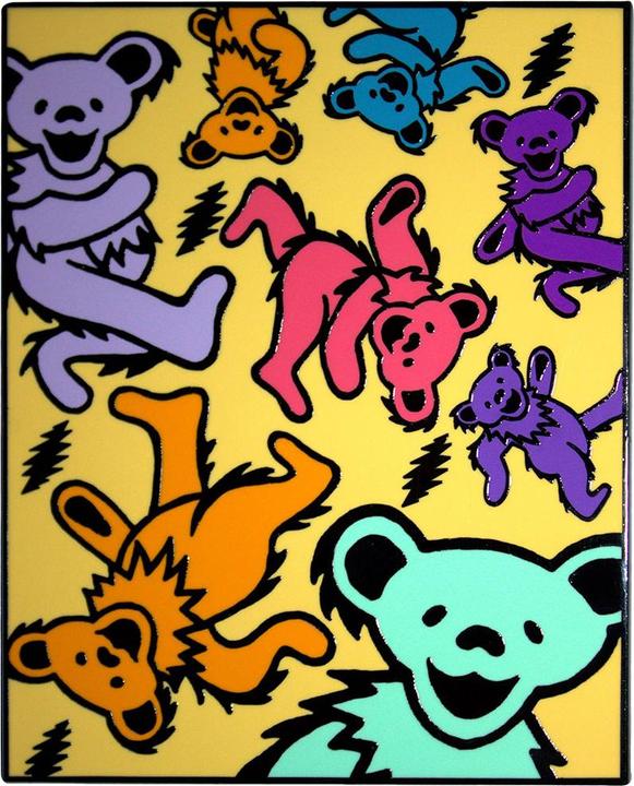 Grateful Dead Dancing Bears & Lightning Bolts Fridge Magnet (Pack of 2) (2 x)