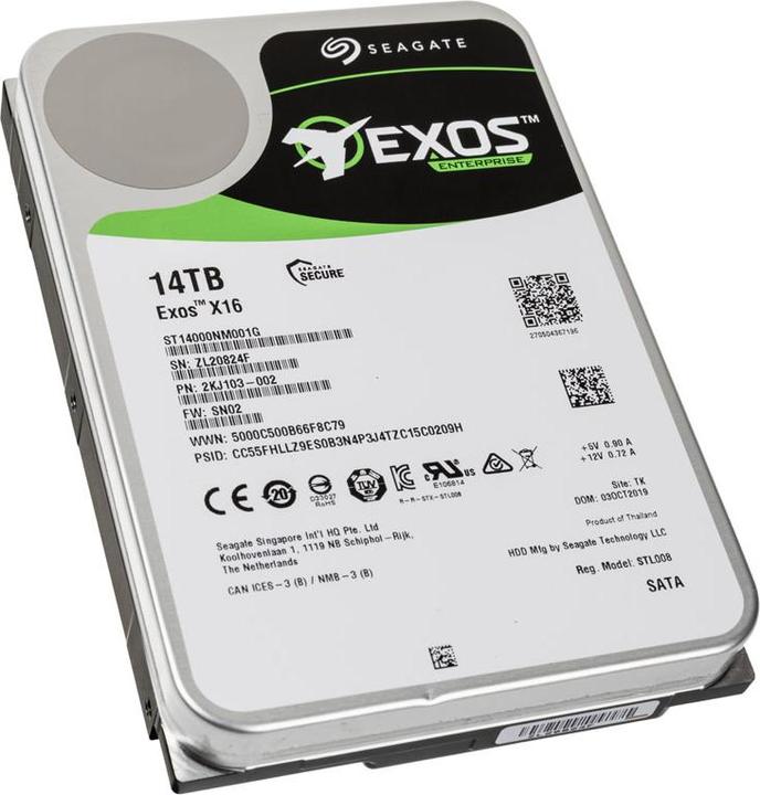 Produktbild Seagate Exos X16 (14 TB, 3.5", CMR)