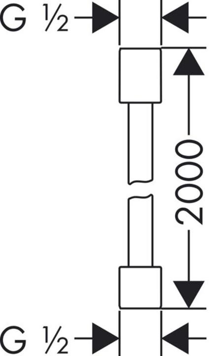 Produktbild Axor Brauseschlauch STARCK DN 15, Metalleffekt 2000mm, chrom (200 cm)