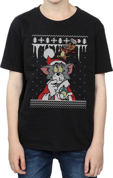 Actual product image Tom & Jerry Boys Christmas Fair Isle T-Shirt (140, 146)