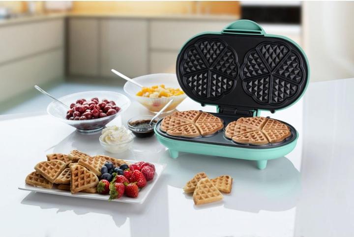 Actual product image Bestron Double Heart Waffle Maker