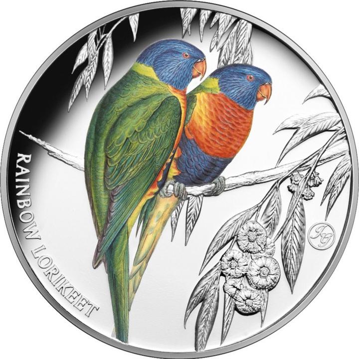 Philoro Silber Rainbow Lorikeet 1 oz PP - 2024 (999, 2024)
