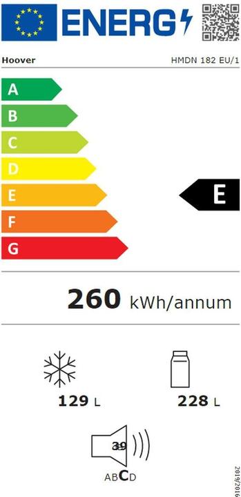 Energie-Label Hoover HMDN 182 EU/1 (350 l)