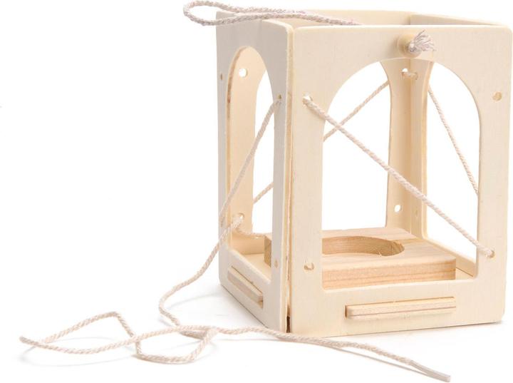Actual product image Wooden lantern (10 x 10 x 12 cm)