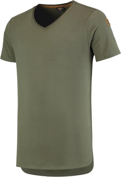 Tricorp 104003Army4XL T-Shirt Premium V Hals Heren (4XL)