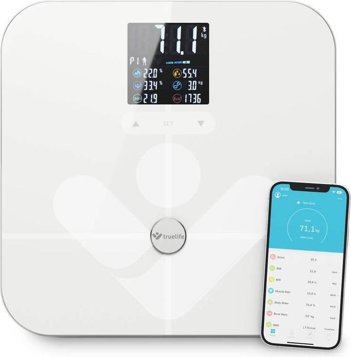 Truelife Personal scale max. 180 kg FitScale W7 BT white retail (180 kg)