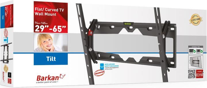 Immagine prodotto Barkan Supporto da parete per TV E310+ (Muro, 65", 50 kg)