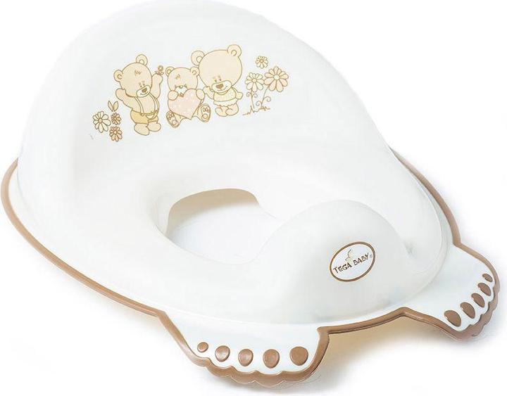 Tega Baby Rutschfester Toilettensitz für Babys, Teddybär – Perle (MS-016-118)