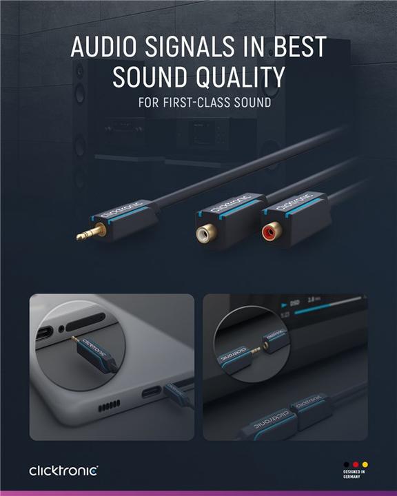 Image du produit Goobay Adaptateur Y MP3 (0.10 m, Jack 3,5 mm (AUX), RCA)
