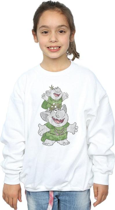 Actual product image Disney Girls Frozen Handstacking Trolls Sweatshirt (116)