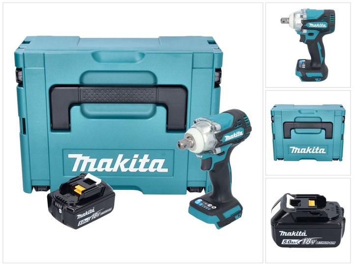 Produktbild Makita DTW 301 T1J Akku Schlagschrauber 18 V 330 Nm 1/2" Brushless + 1x Akku 5,0 Ah + Makpac - ohne (Akkubetrieb)