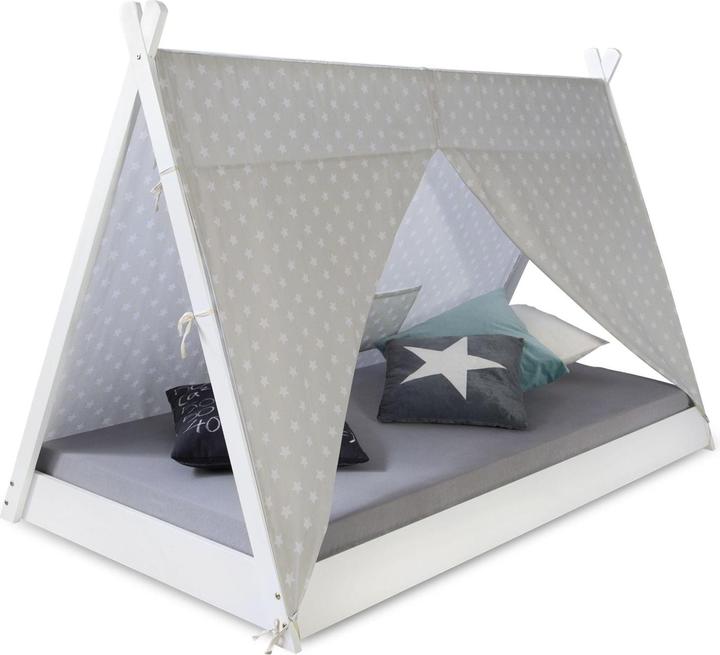 Actual product image Homestyle4u TIPI cot with mattress (90 x 200 cm)