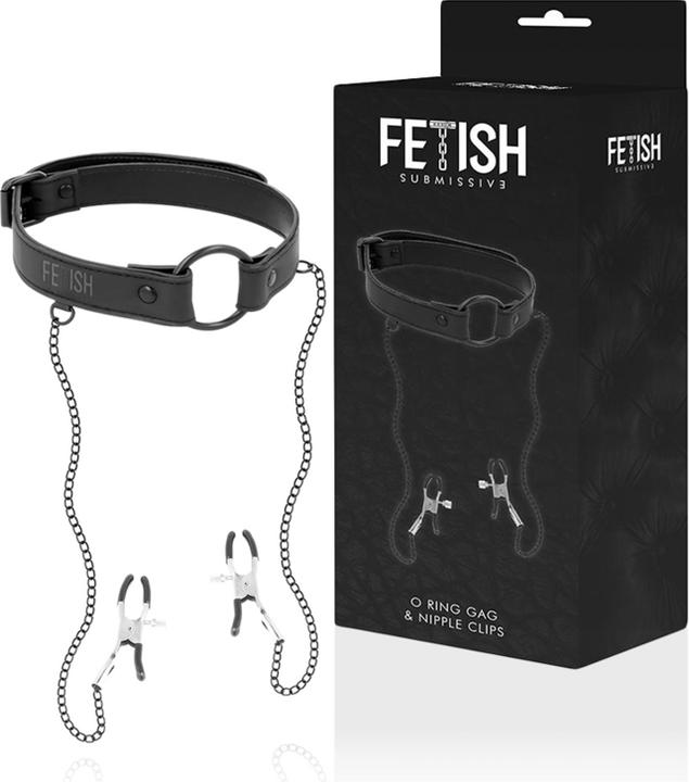 Image du produit Fetish submissive Anilla Mordaza Con Pinzas Para Pezones
