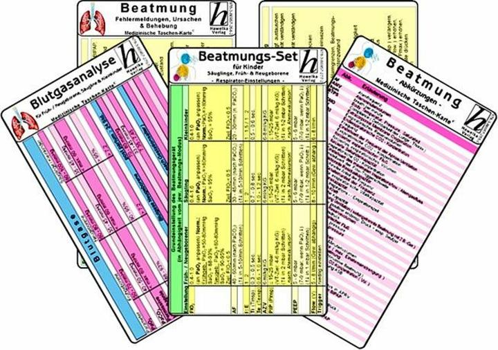 Image du produit Beatmungs-Karten-Set für Kinder, Säuglinge, Früh- & Neugeborene - Medizinische Taschen-Karte (Allemand, 2013)
