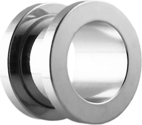 Star Piercing Flesh Tunnel silber (ohne Messing, Chirurgenstahl 316L)