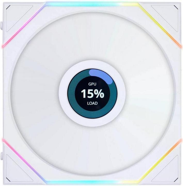 Actual product image Lian-Li UNI FAN TL LCD Series fan - 140mm, white (140 mm, 1 x)