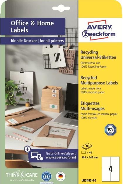 Actual product image Avery Universal labels