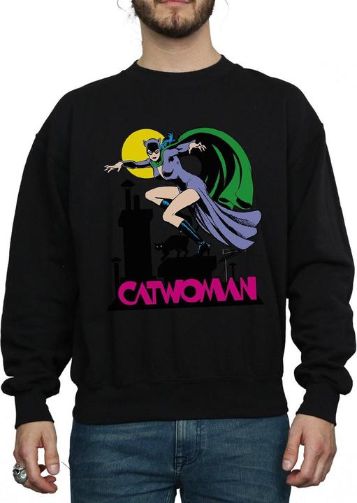 Actual product image Mens Catwoman Text Logo Sweatshirt (L)