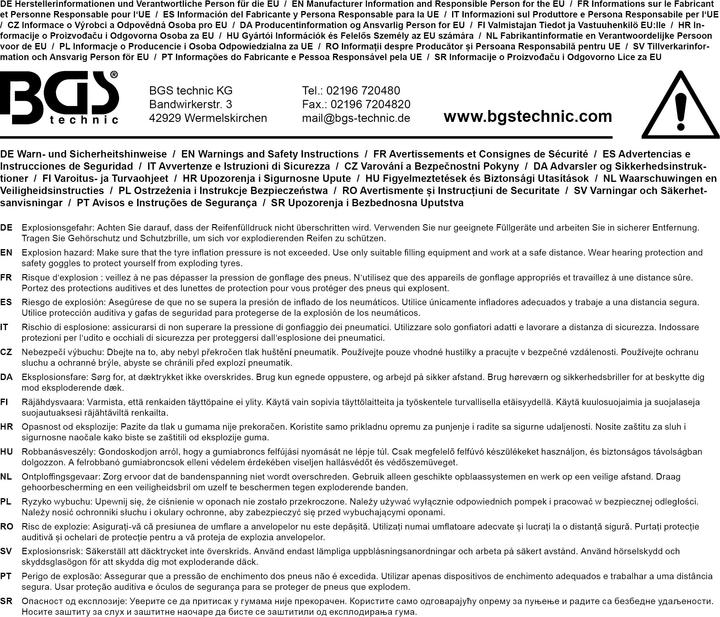 Image du produit BGS Testeur de pression des pneus